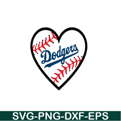 Los Angeles Dodgers Heart SVG, Major League Baseball SVG, MLB Lovers SVG MLB011223134