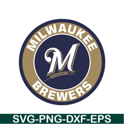 Milwaukee Brewers Simple Logo SVG, Major League Baseball SVG, MLB Lovers SVG MLB011223151