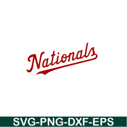 Washington Nations Red Text SVG, Major League Baseball SVG, Baseball SVG MLB2041223145