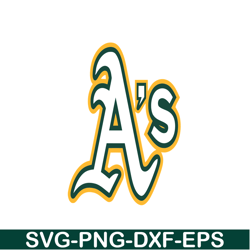 Oakland Athletics The Letter SVG, Major League Baseball SVG, Baseball SVG MLB204122349