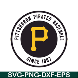 Pittsburgh Pirates Baseball Since 1887 SVG, Major League Baseball SVG, Baseball SVG MLB204122365