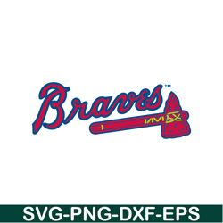 Atlanta Braves Pink Text SVG PNG DXF EPS AI, Major League Baseball SVG, MLB Lovers SVG MLB30112315