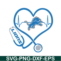 Lions Stethoscope SVG PNG EPS, US Football SVG, National Football League SVG