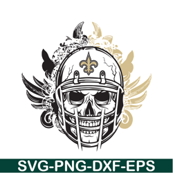 New Orleans Saints Skull SVG PNG DXF EPS, Football Team SVG, NFL Lovers SVG