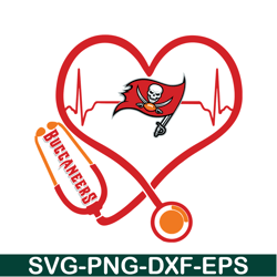 Buccaneers Heartbeat SVG PNG DXF EPS, Football Team SVG, NFL Lovers SVG NFL229112348