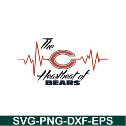 Heartbeat Of Bears SVG PNG EPS, National Football League SVG, NFL Lover SVG