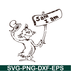 Black Sam I Am SVG, Dr Seuss SVG, Cat In The Hat SVG DS105122351