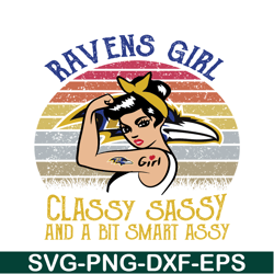 Ravens Girl Classy Sassy PNG, USA Football PNG, NFL Lovers PNG