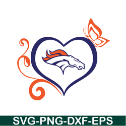 Love For Broncos SVG PNG EPS, NFL Fan SVG, National Football League SVG