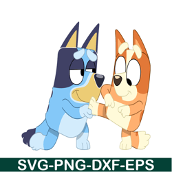 Bluey And Bingo Playing SVG PNG DXF EPS Bluey Cartoon SVG Bluey Siblings SVG