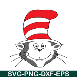 The Cat Face SVG, Dr Seuss SVG, Cat In The Hat SVG DS205122387