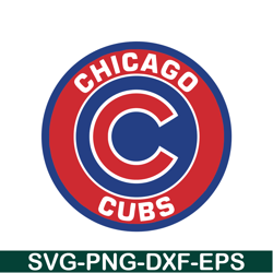 Chicago Cubs Red Logo SVG PNG DXF EPS AI, Major League Baseball SVG, MLB Lovers SVG MLB30112360