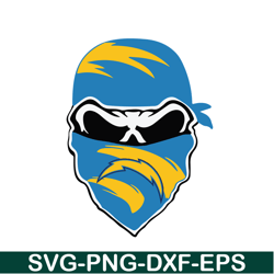 Chargers Skull SVG PNG EPS, USA Football SVG, NFL Lovers SVG