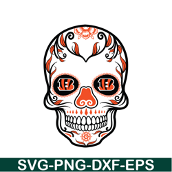 Funny Bengals Skull SVG PNG EPS, National Football League SVG, NFL Lover SVG