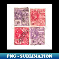 British Guiana 1913 - Aesthetic Sublimation Digital File - Vibrant and Eye-Catching Typography