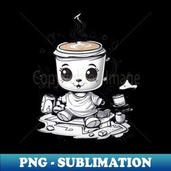 Cute Face Espresso - Modern Sublimation PNG File - Perfect for Sublimation Mastery