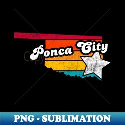 Ponca City Oklahoma Vintage Distressed Souvenir - Premium Sublimation Digital Download - Boost Your Success with this Inspirational PNG Download