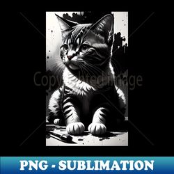 cute kitten - Retro PNG Sublimation Digital Download - Perfect for Sublimation Art