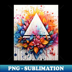 Flower and Triangle - Creative Sublimation PNG Download - Unleash Your Inner Rebellion