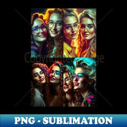 80s Fashion And Fun - PNG Transparent Digital Download File for Sublimation - Perfect for Sublimation Mastery