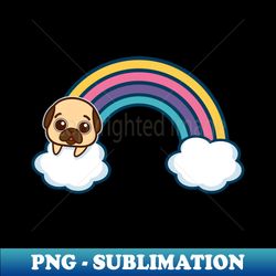 Cute Pug Rainbow - Special Edition Sublimation PNG File - Unlock Vibrant Sublimation Designs