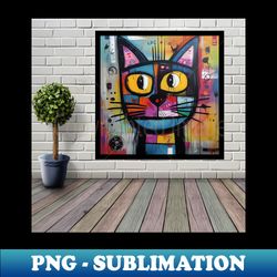 Modern Cat Art Creation - Unique Sublimation PNG Download - Transform Your Sublimation Creations