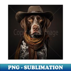 Cowboy Dog - German Shorthaired Pointer - Signature Sublimation PNG File - Bold & Eye-catching