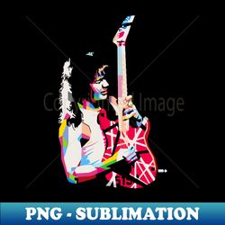 Vintage eddie van halen  guitar - PNG Transparent Sublimation Design - Spice Up Your Sublimation Projects