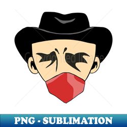 Cowboy Head - PNG Sublimation Digital Download - Fashionable and Fearless