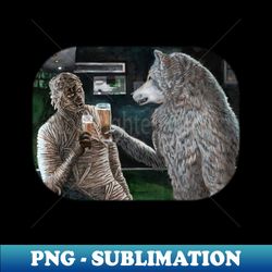 Halloween Monster Beer Celebration Fantasy Image - Creative Sublimation PNG Download - Perfect for Sublimation Art