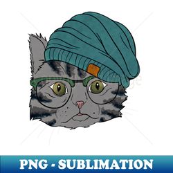 Cool Gray Cat - Special Edition Sublimation PNG File - Unleash Your Creativity