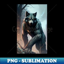 werewolf art - Retro PNG Sublimation Digital Download - Capture Imagination with Every Detail