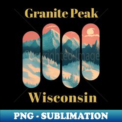 Granite Peak ski - Wisconsin - Signature Sublimation PNG File - Stunning Sublimation Graphics