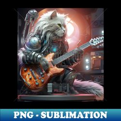 Future Tunes Feline Kitty - Instant PNG Sublimation Download - Unlock Vibrant Sublimation Designs
