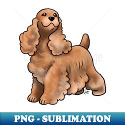 Dog - Cocker Spaniel - Red Golden - PNG Transparent Digital Download File for Sublimation - Unlock Vibrant Sublimation Designs