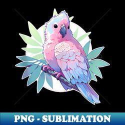 Cute Cockatoo Bird Pastel Kawaii Lofi Vaporwave Animal - Trendy Sublimation Digital Download - Boost Your Success with this Inspirational PNG Download
