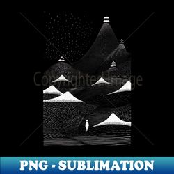 Mountains lineart - Special Edition Sublimation PNG File - Unleash Your Creativity