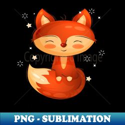 Cute Fox Animals - Retro PNG Sublimation Digital Download - Enhance Your Apparel with Stunning Detail