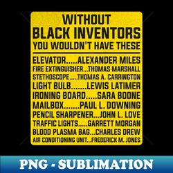Black History Month - History Of Black Inventors - PNG Transparent Sublimation File - Unlock Vibrant Sublimation Designs