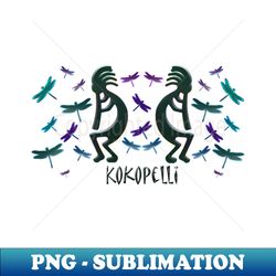 Kokopelli with Dragonflies - Premium Sublimation Digital Download - Capture Imagination with Every Detail