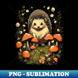 Mushroom Hedgehog Kawaii Cottagecore Aesthetic - Unique Sublimation PNG Download - Unlock Vibrant Sublimation Designs