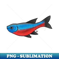 Fish - Tetras - Cardinal Tetra - Unique Sublimation PNG Download - Add a Festive Touch to Every Day