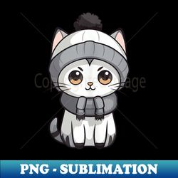 Cat Cute Baby Cozy Winter Kawaii - Artistic Sublimation Digital File - Spice Up Your Sublimation Projects