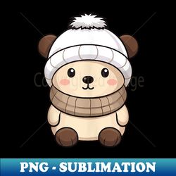 cute polar bear  cozy winter animal kawaii - professional sublimation digital download - bring your designs to life