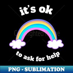 cute way to ask its ok to ask for help - Vintage Sublimation PNG Download - Fashionable and Fearless