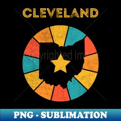 Cleveland Ohio Vintage Distressed Souvenir - Stylish Sublimation Digital Download - Spice Up Your Sublimation Projects