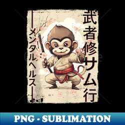 Samurai Monkey Warrior Japanese Ninja Monkey Kawaii - Premium Sublimation Digital Download - Perfect for Creative Projects