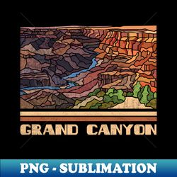 Grand Canyon National Park Nature Lover Vintage Retro Skyline Hiking Outdoor Travel Adventure - Unique Sublimation PNG Download - Transform Your Sublimation Creations