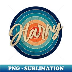 Harry Retro Wordmark Pattern 80s 90s Birthday Vintage Style - Exclusive PNG Sublimation Download - Unleash Your Creativity