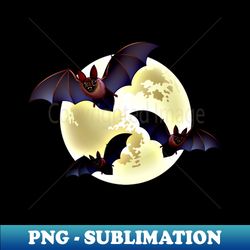 Creepy Moon Bats - Signature Sublimation PNG File - Spice Up Your Sublimation Projects